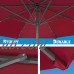 Strong Camel 9' Aluminum Solar Powered Patio Umbrella 24 LED Light Parasol Sunshade with Crank (Ecru)   568554052